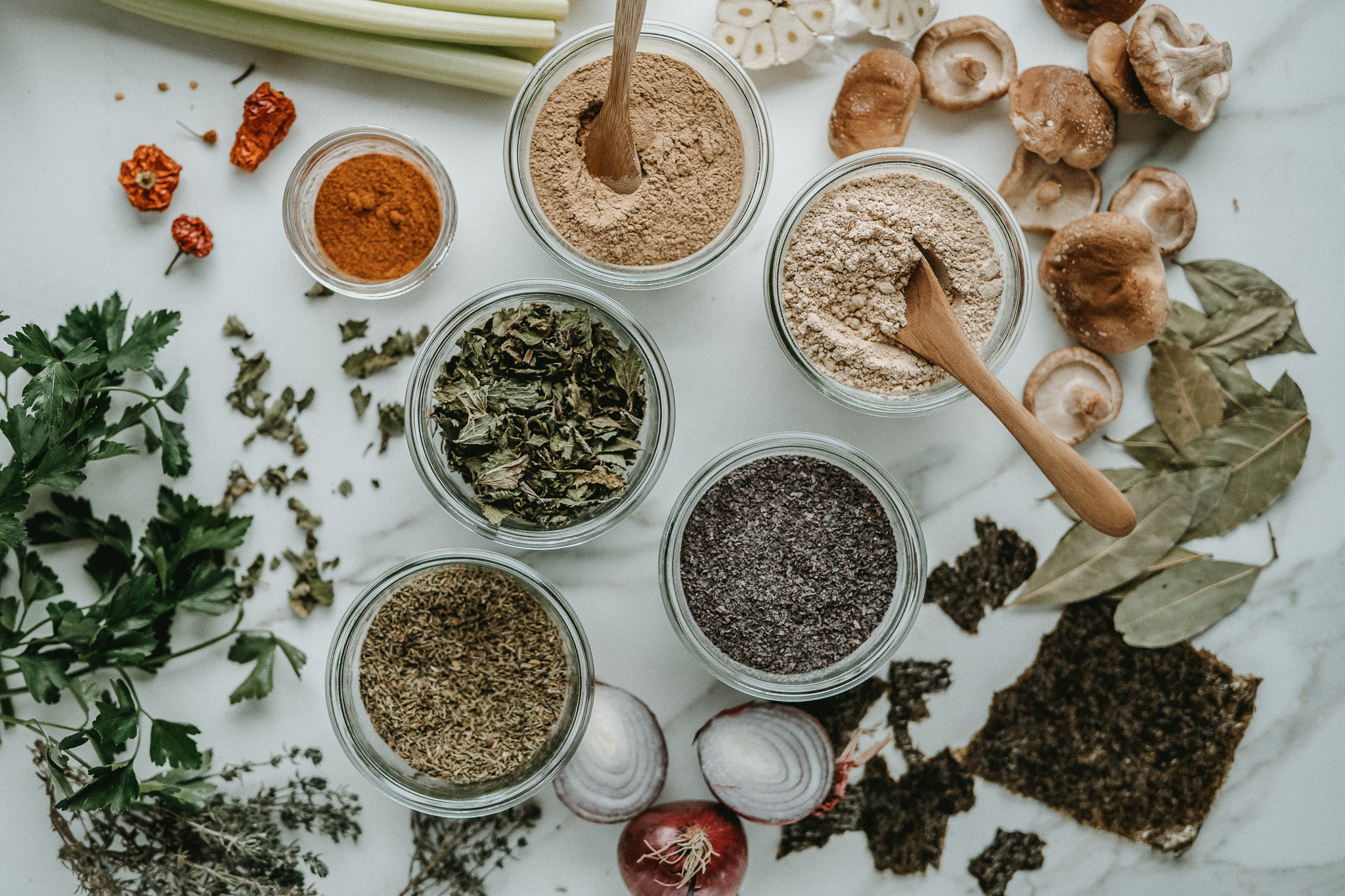 Cooking with herbs - nourishing herbal soup seasoning mix
