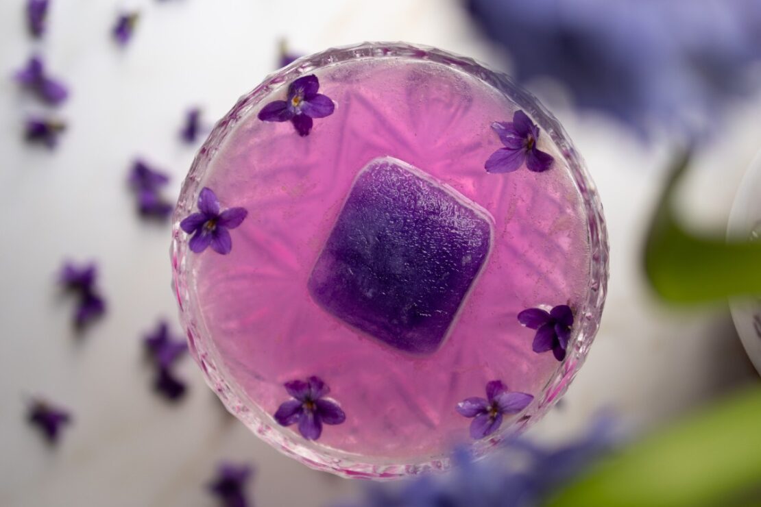 Transform Your Drinks With the Color-Changing Magic of Violet Ice Cubes by Herbal Academy