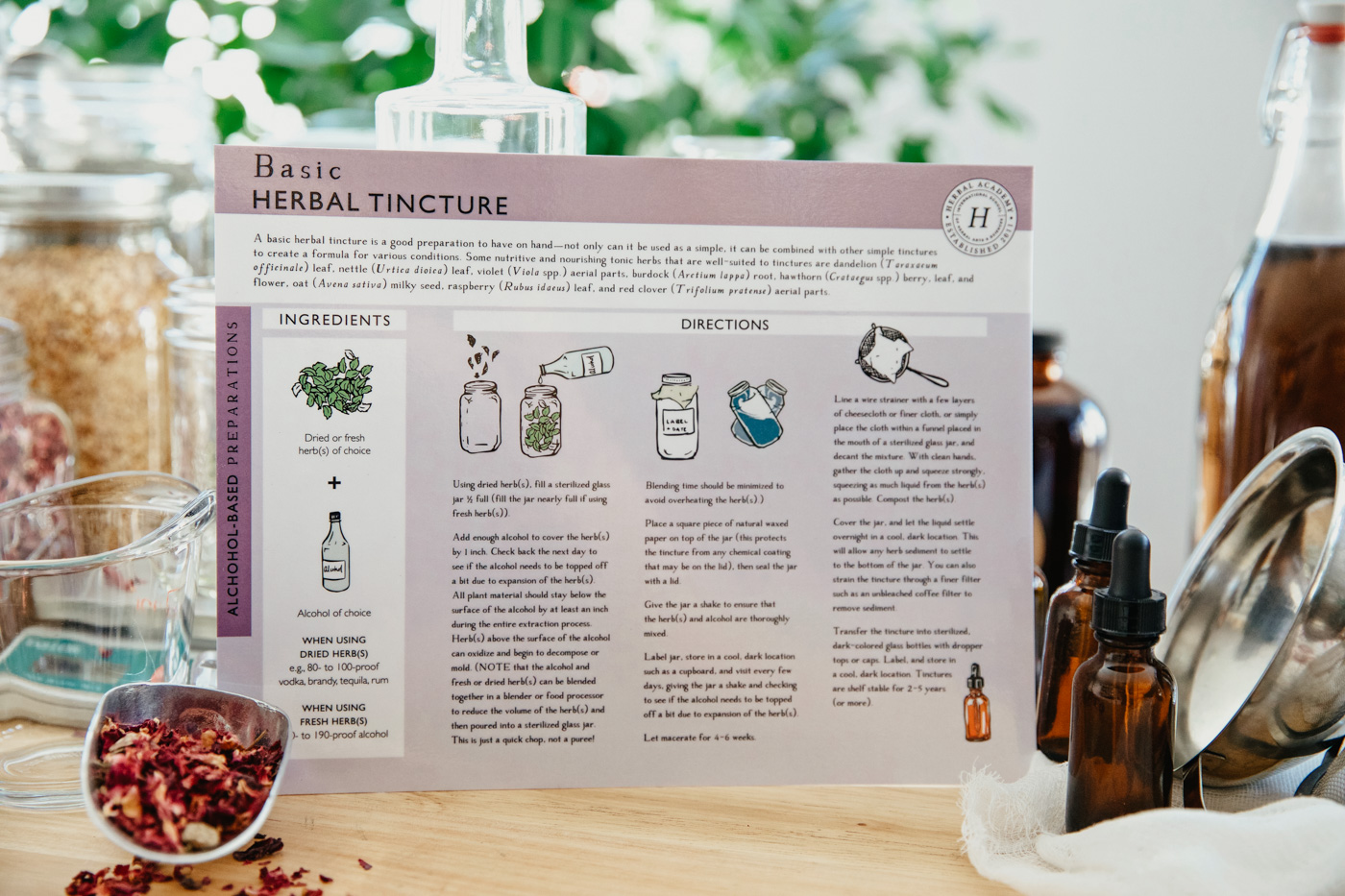Herbal Academy -Making Herbal Preparations 101 Course guides