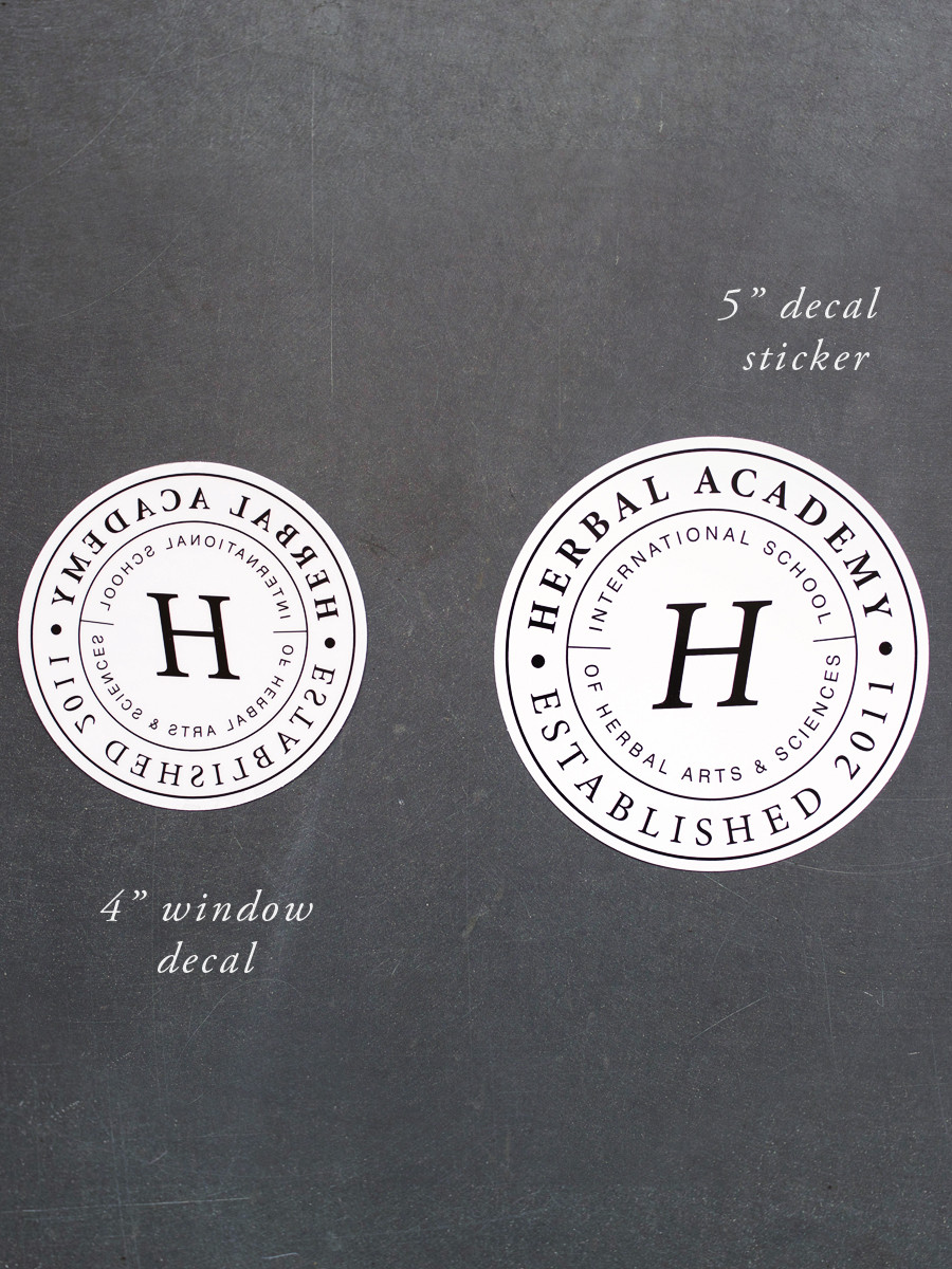Herbal Academy window decal and sticker preview - 4 and 5 inch