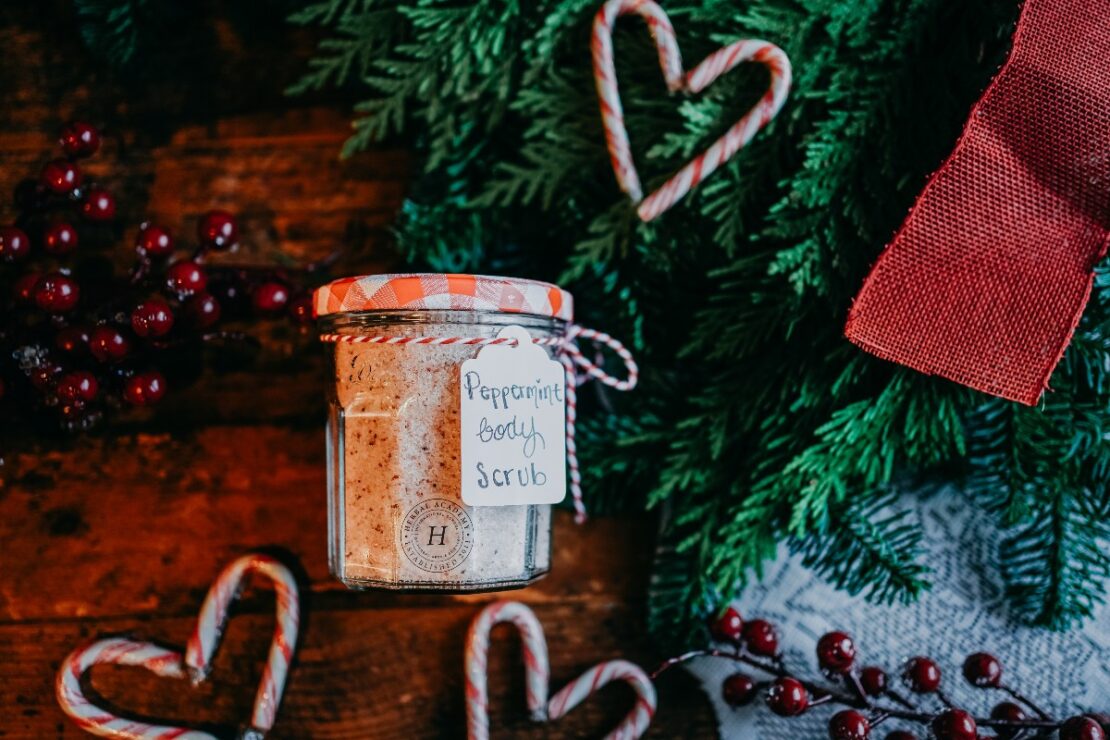 This DIY Peppermint Candy Cane Body Scrub Will Exfoliate Dry Skin and Leave You Feeling Refreshed and Renewed by Herbal Academy